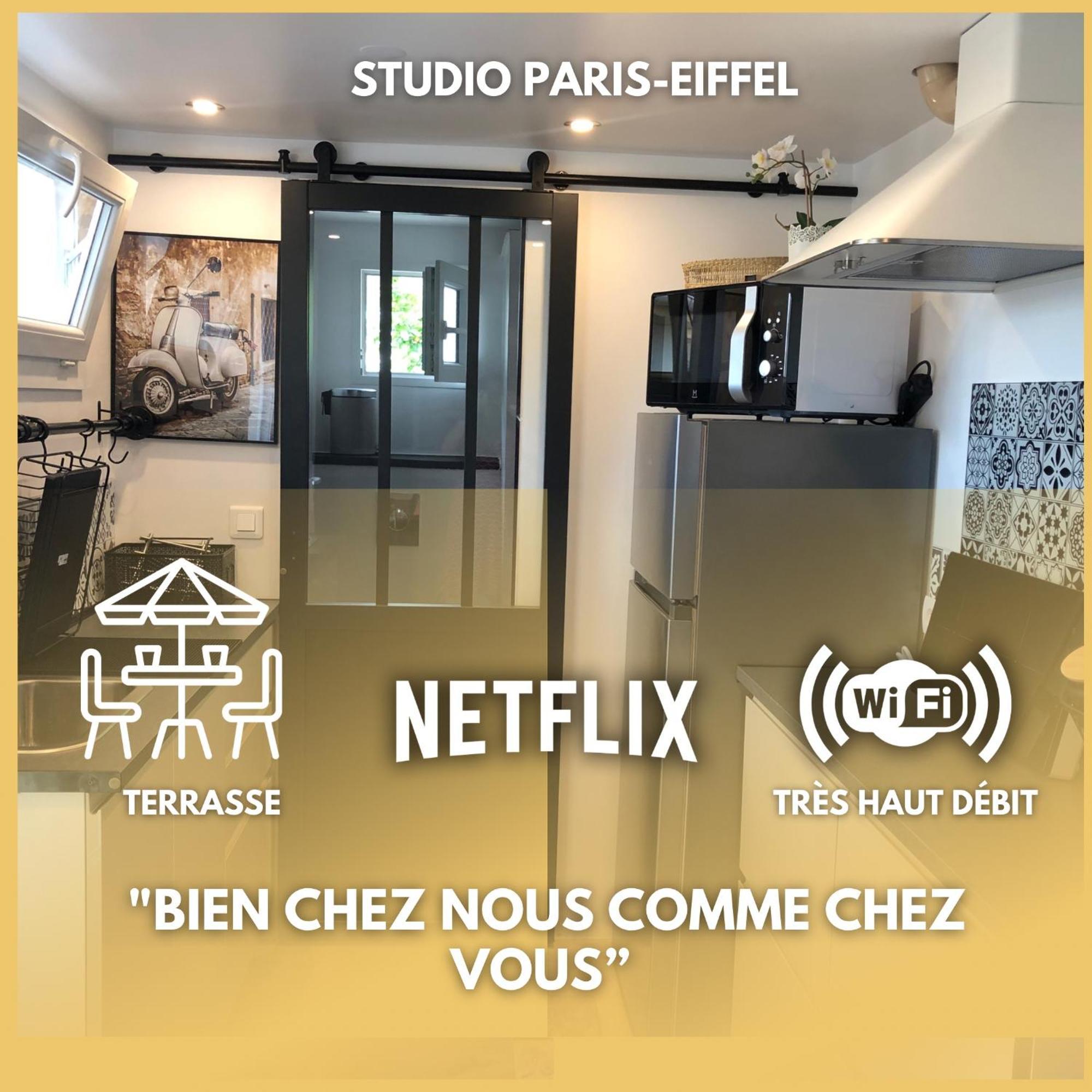 Ferienwohnung Paris-Eiffel, Bienvenue -Terrasse -Netflix Pantin Exterior foto